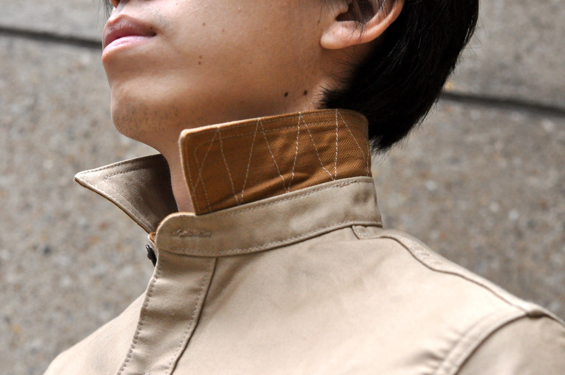 Unique Garment 'Deck Master' Moleskin C.P.O Jacketed Shirt (Sand Beige)
