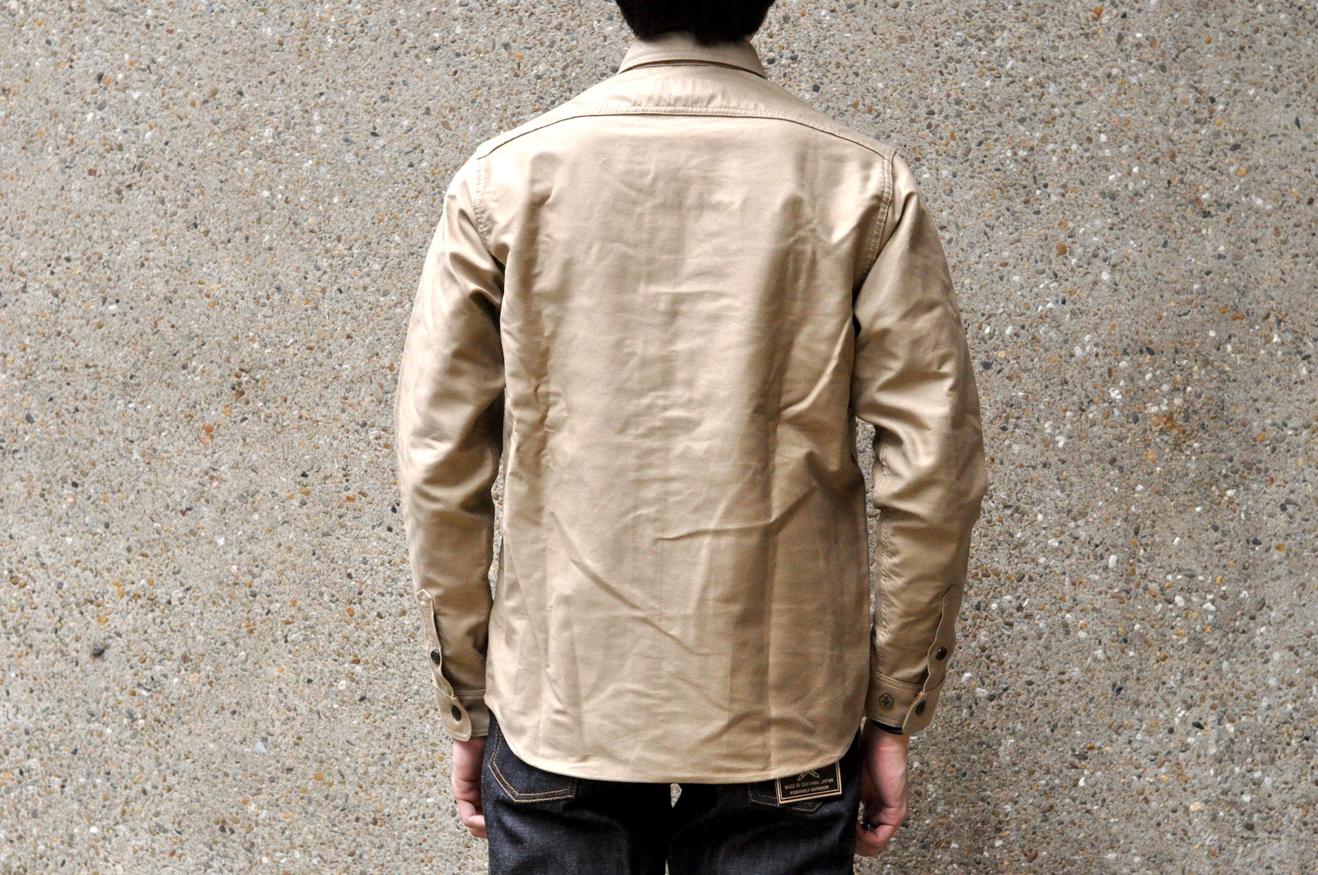 Unique Garment 'Deck Master' Moleskin C.P.O Jacketed Shirt (Sand Beige)