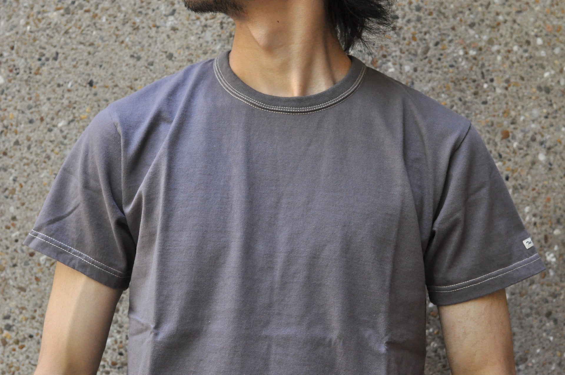 The Flat Head 24 Version 9oz Loopwheeled Plain Tee (Charcoal)