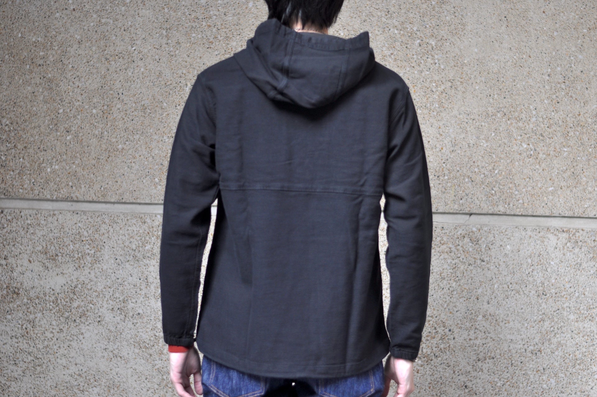 Pure Blue Japan "All-Seasons" Tricot-Denim Navy Parka (Black Coated)