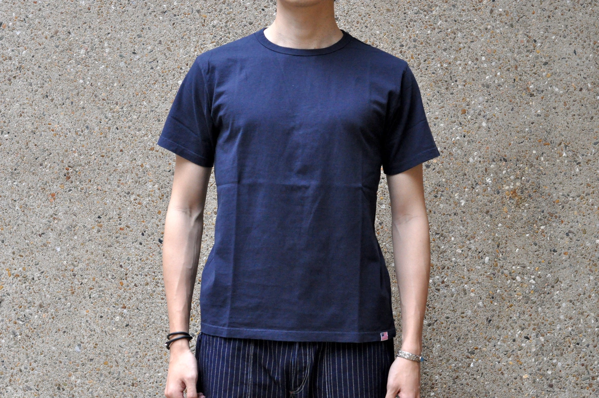 Studio D'Artisan 7oz 'USA Cotton' Loopwheeled Tee (Navy)
