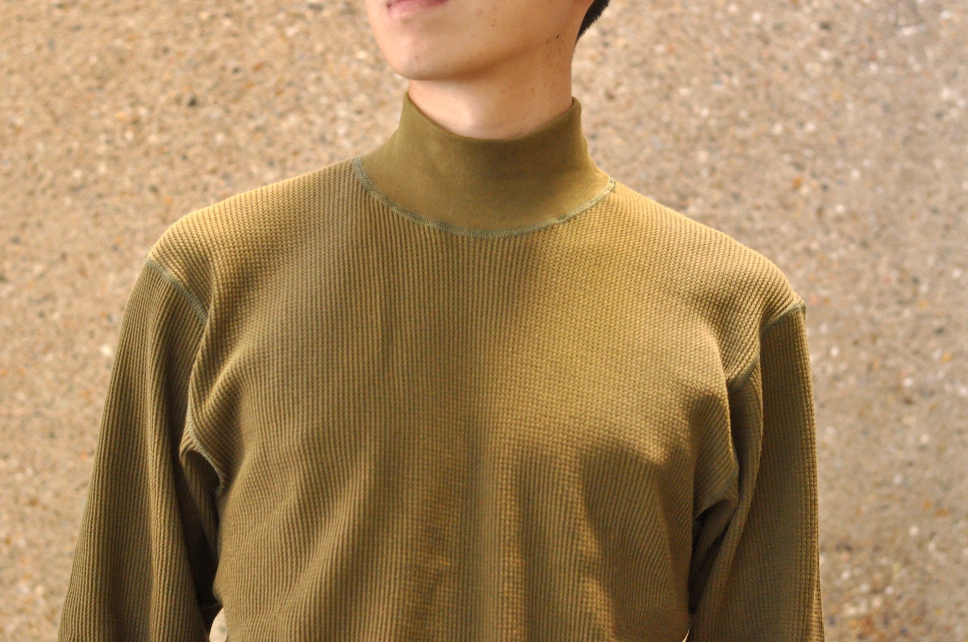 Freewheelers "Half Neck" Thermal Shirt (Olive)