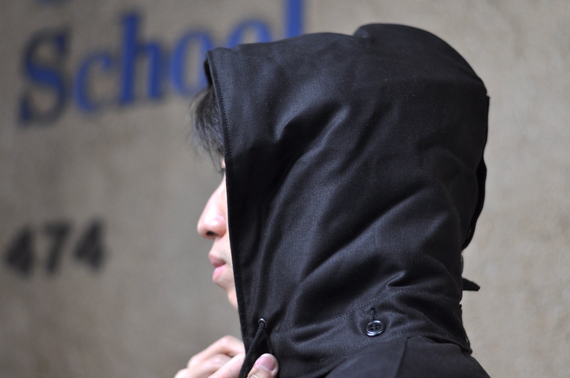 Stevenson Overall Co. Heavyweight Jungle Cloth "Navigateur" Hooded Deck Jacket (Solid Black)