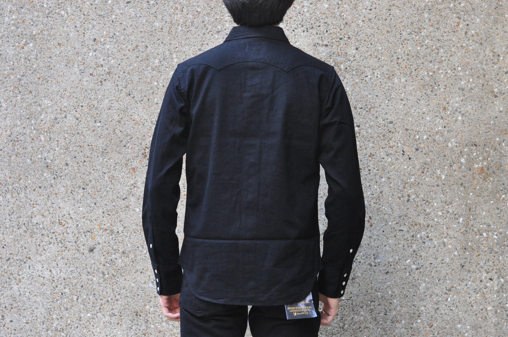 Studio D'Artisan 8oz "Kurozome" Ultimate-Black Denim Western Shirt