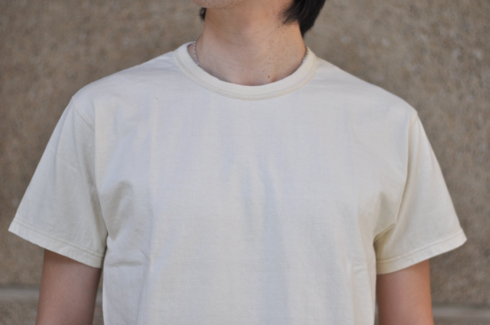 The Flat Head '25 Version 9oz Loopwheeled Plain Tee (Natural Ivory)