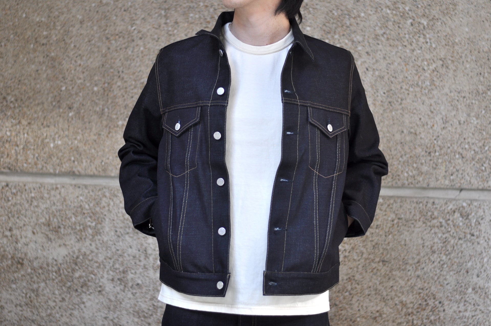 MOMOTARO JEANS 14.7oz "Tokuno Blue" Modified Type 3 Denim Jacket (Indigo)