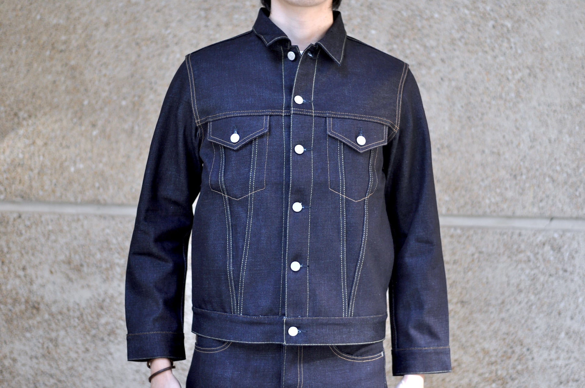 MOMOTARO JEANS 14.7oz "Tokuno Blue" Modified Type 3 Denim Jacket (Indigo)