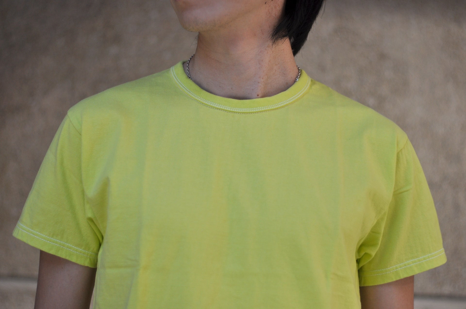 The Flat Head '25 Version 9oz Loopwheeled Plain Tee (Lime Green)