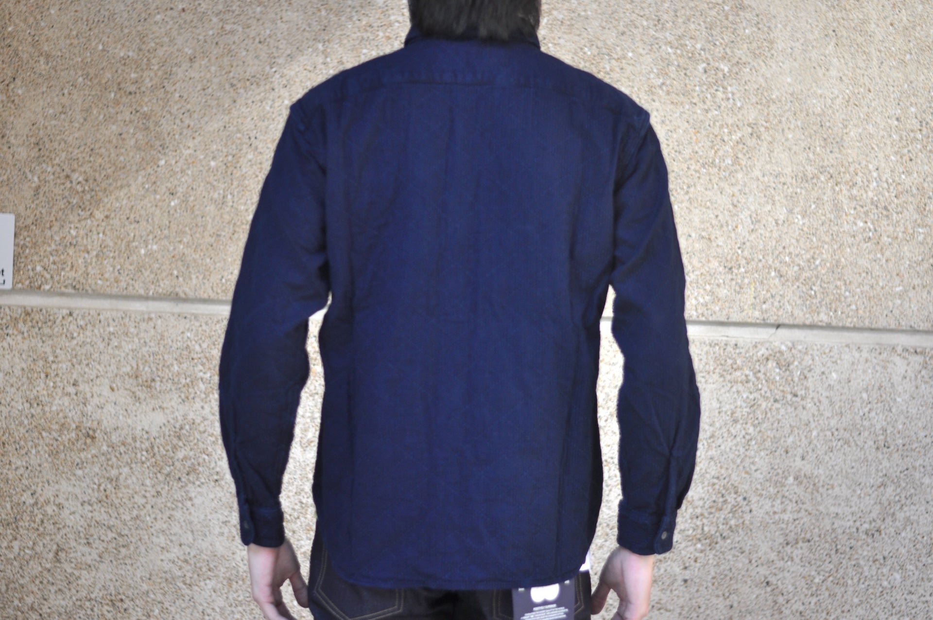 MOMOTARO JEANS 14oz Indigo Dyed "Diamond" Sashiko Oxford Shirt
