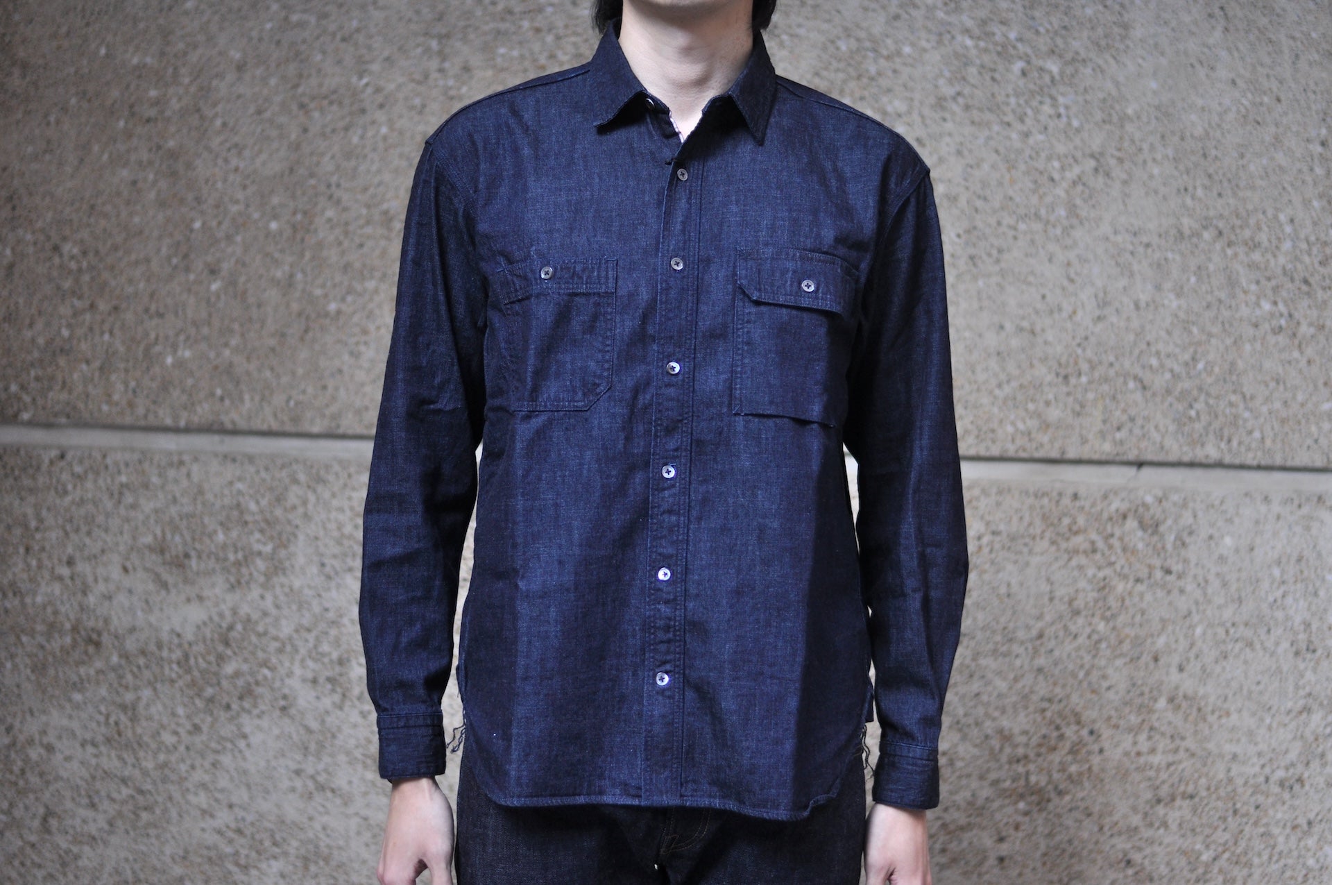 MOMOTARO JEANS 8oz Indigo Dyed Selvage Denim Workshirt