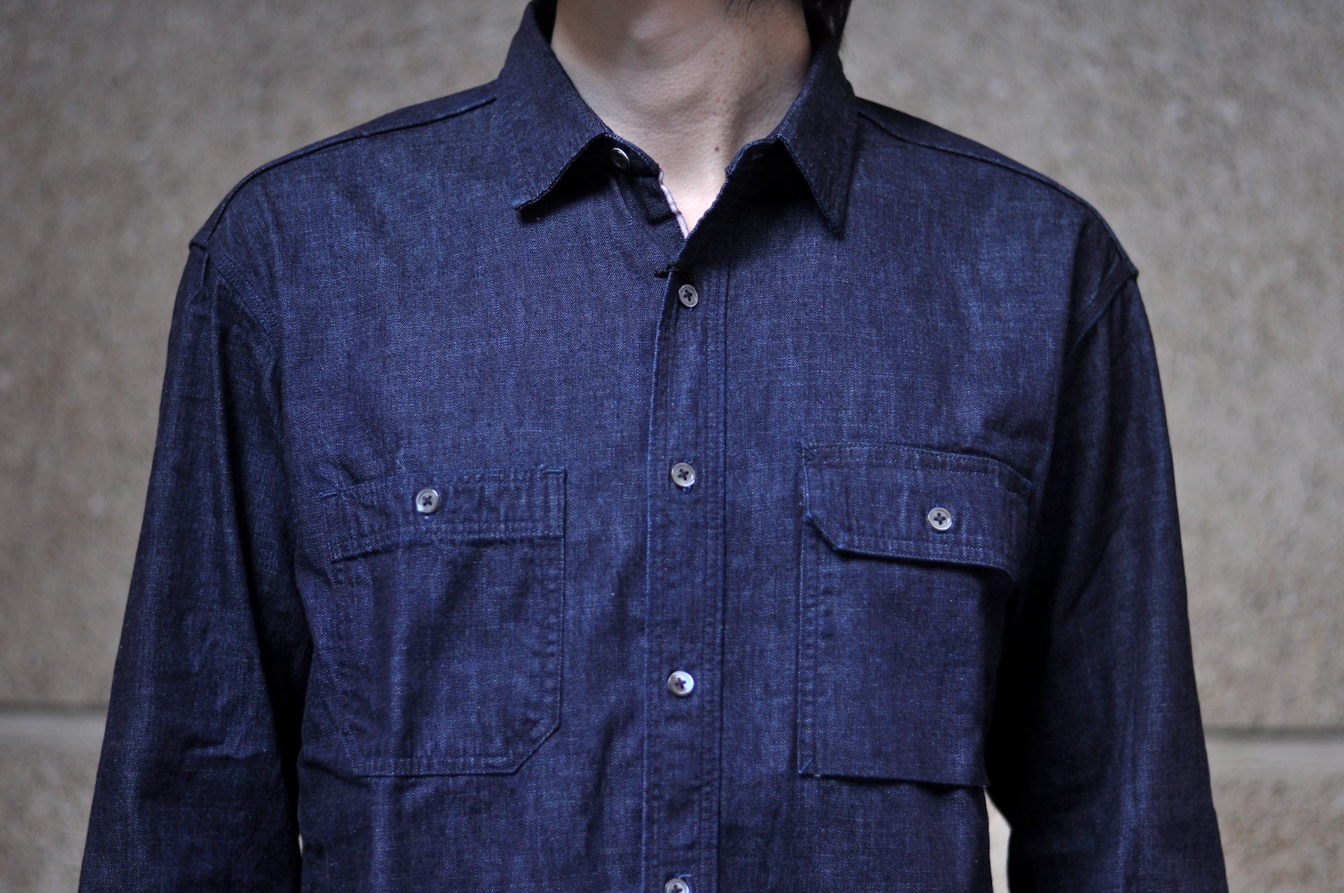 MOMOTARO JEANS 8oz Indigo Dyed Selvage Denim Workshirt