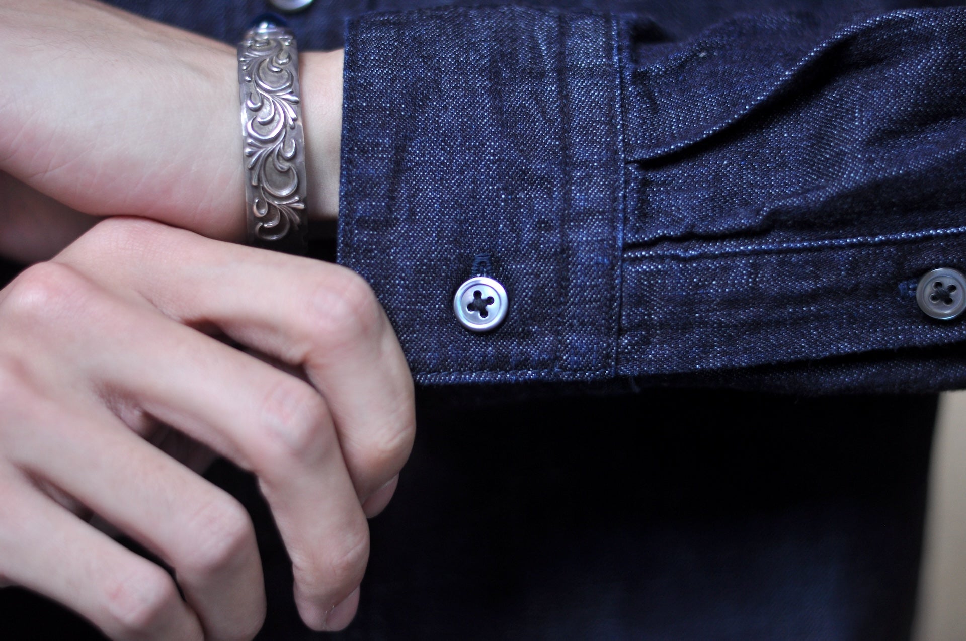 MOMOTARO JEANS 8oz Indigo Dyed Selvage Denim Workshirt