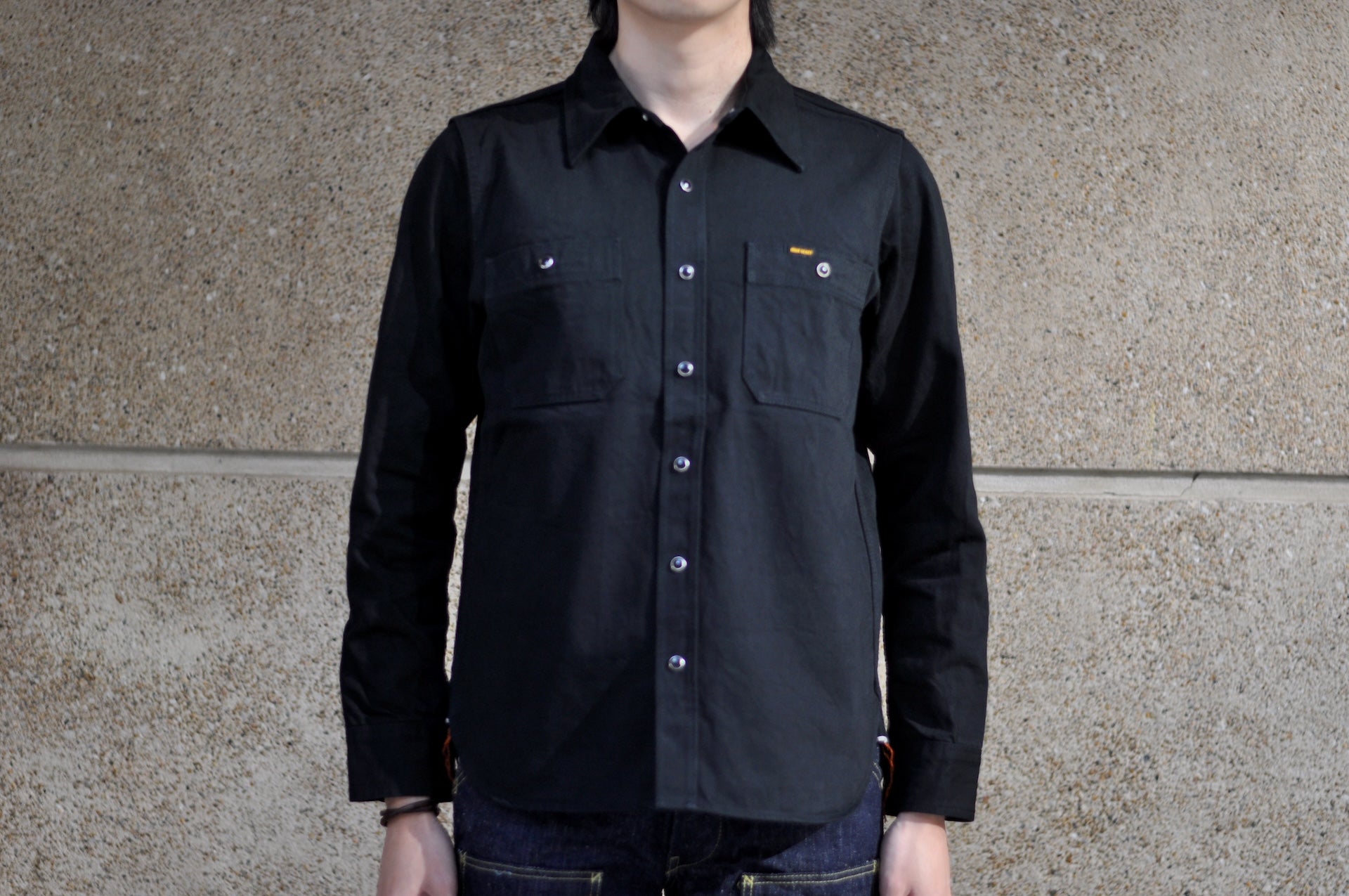 Iron Heart 12oz "Johnny Cash" Black Selvage Denim Work Shirt