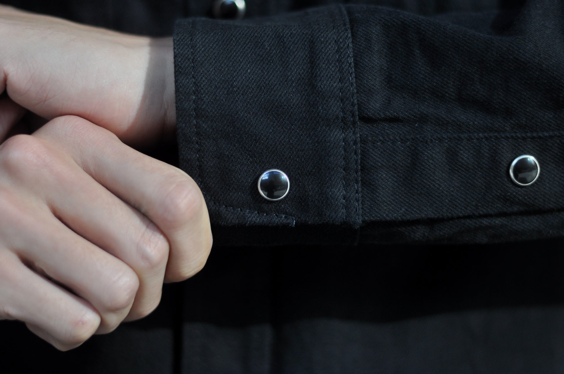 Iron Heart 12oz "Johnny Cash" Black Selvage Denim Work Shirt