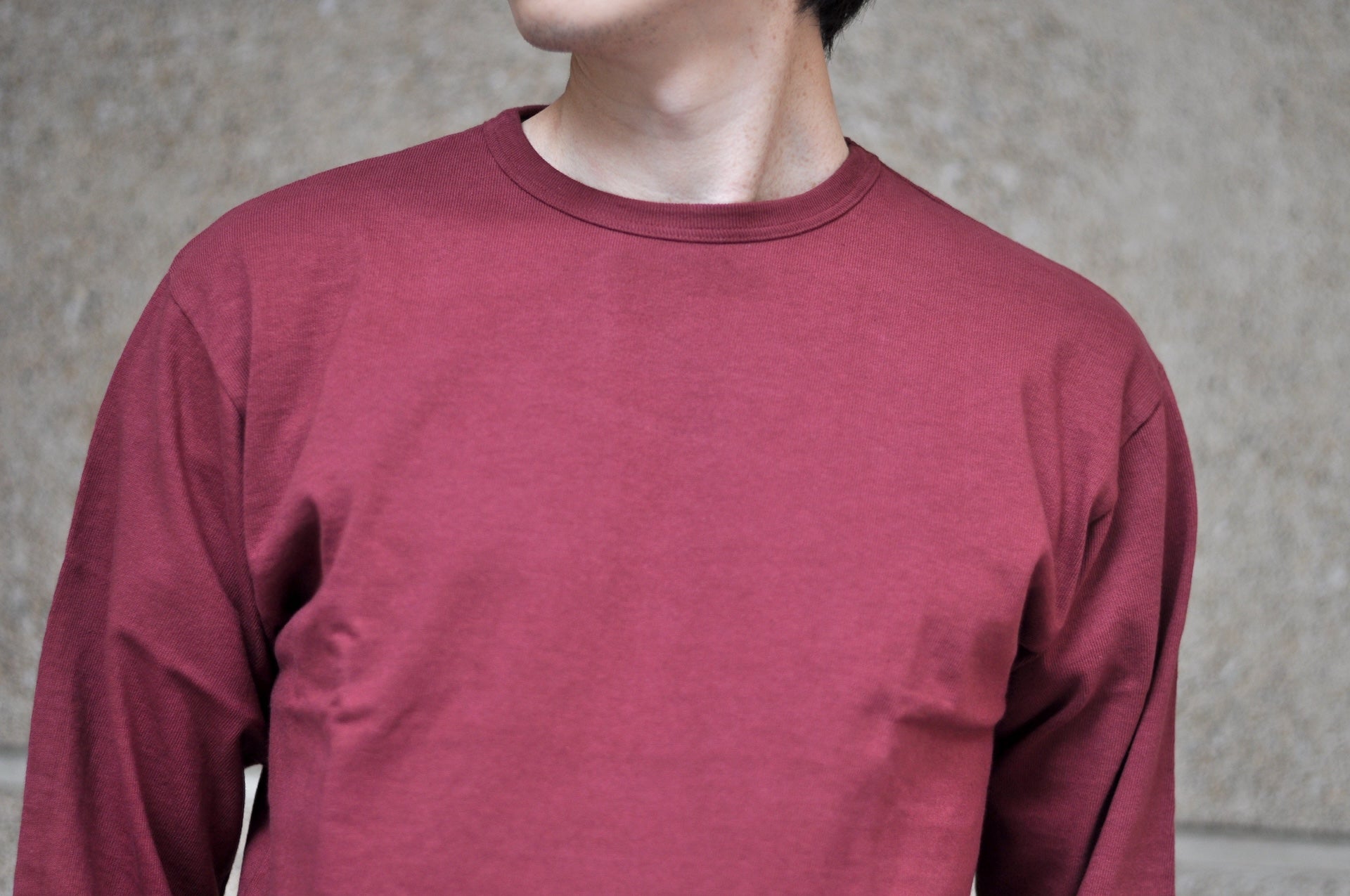 Dubble Works 9oz "Ultra-Heavy" Loopwheeled L/S Tee (Burgundy)
