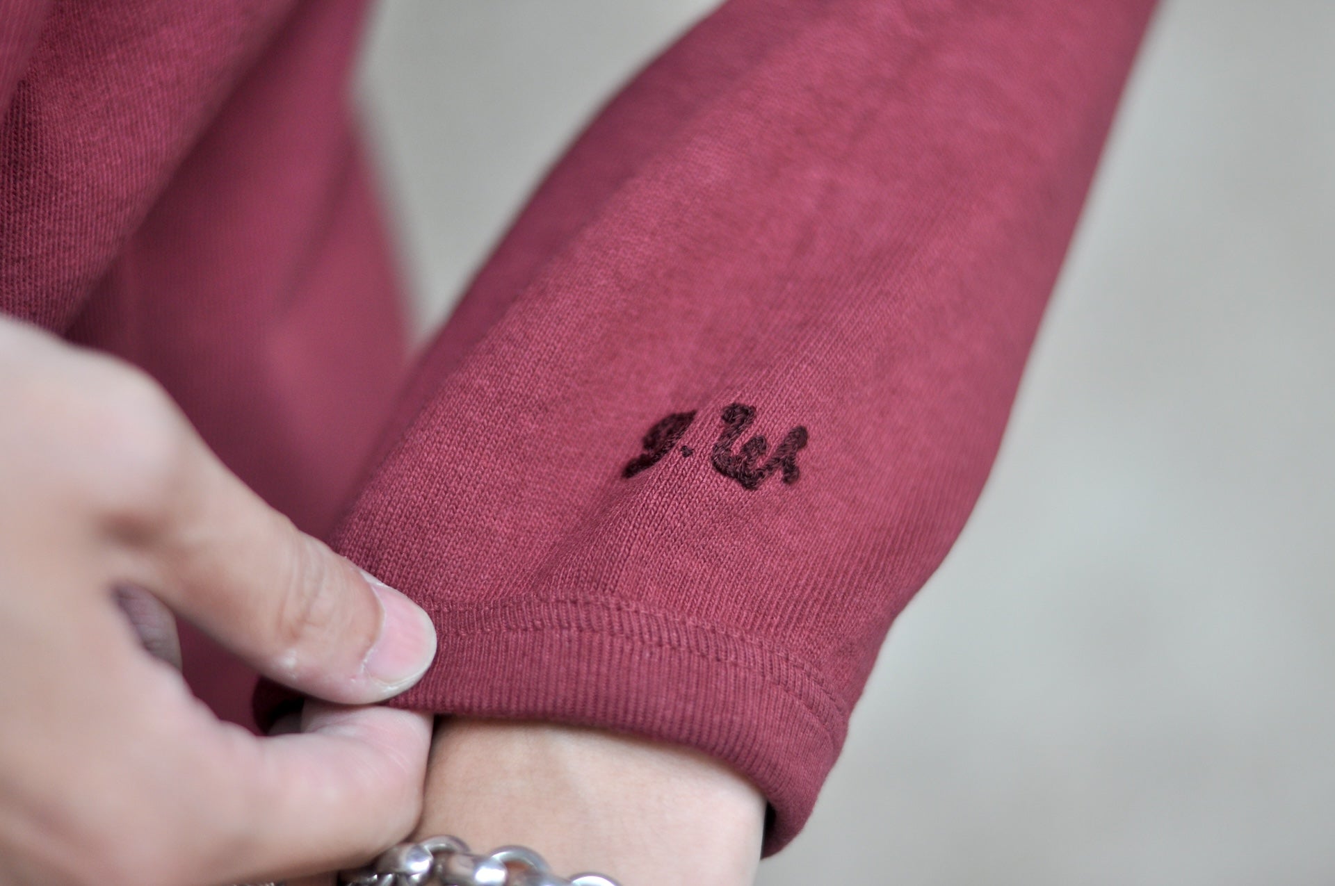 Dubble Works 9oz "Ultra-Heavy" Loopwheeled L/S Tee (Burgundy)