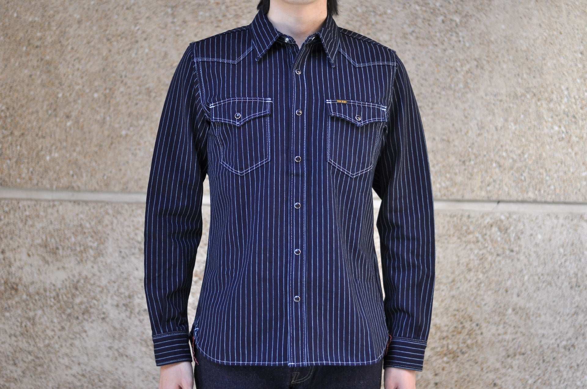 Iron Heart 12oz Wabash Western Shirt (Indigo)