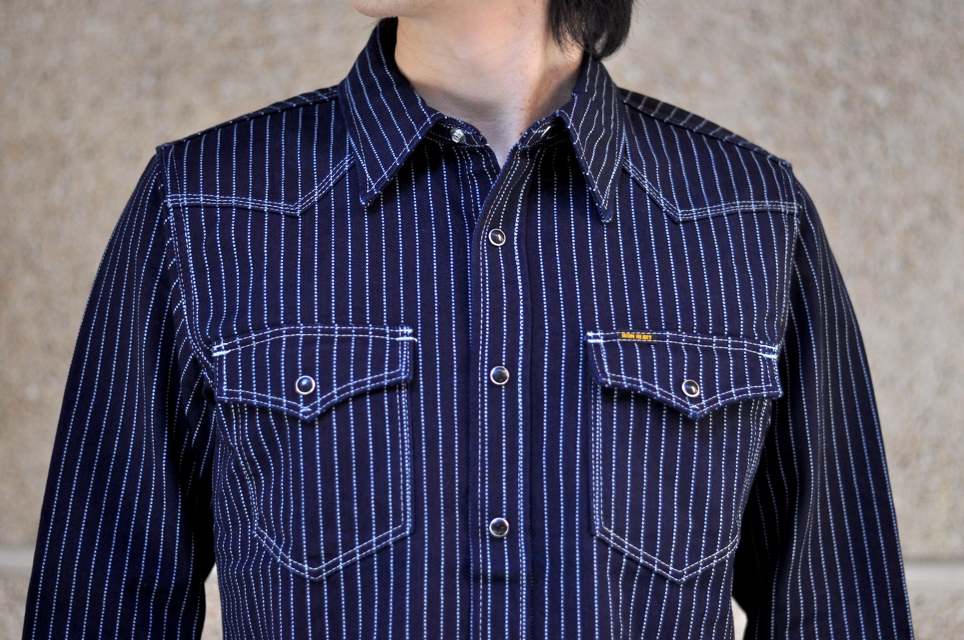 Iron Heart 12oz Wabash Western Shirt (Indigo)