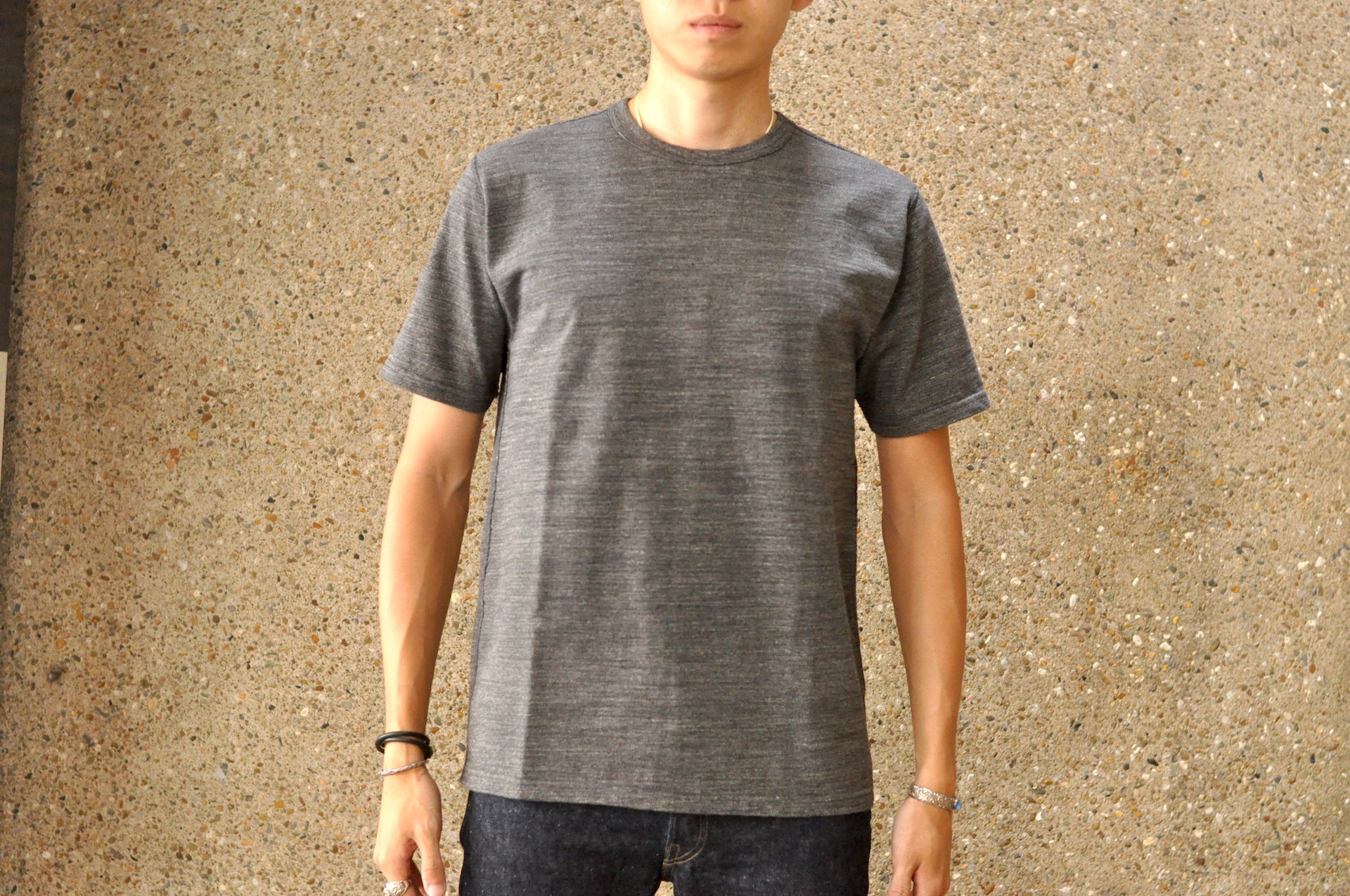 Studio D'Artisan X CORLECTION 7.5oz 'Suvin Gold' Ultimate Loopwheeled Plain Tee (Heather Ink)