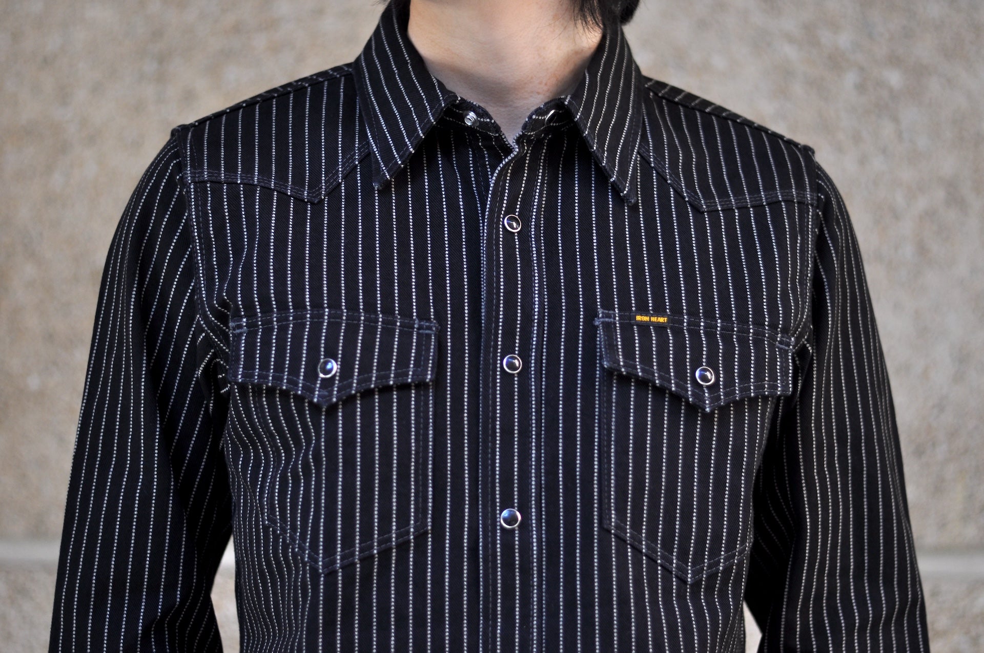 Iron Heart 12oz Wabash Western Shirt (Black)