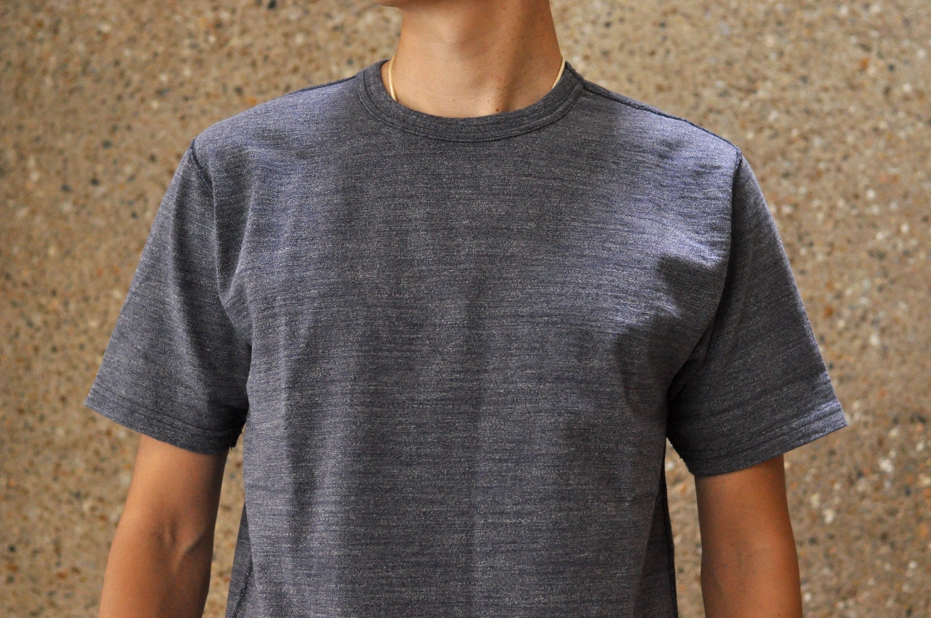 Studio D'Artisan X CORLECTION 7.5oz 'Suvin Gold' Ultimate Loopwheeled Plain Tee (Heather Navy)
