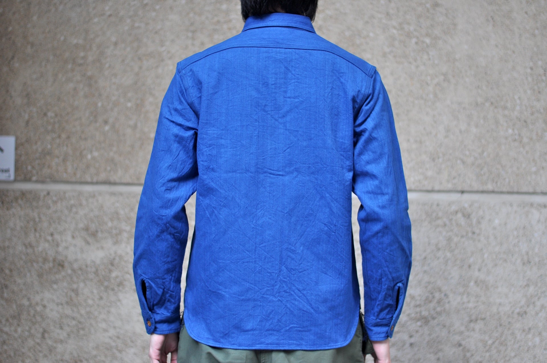 Samurai 10oz Natural Indigo Dyed HBT Work Shirt