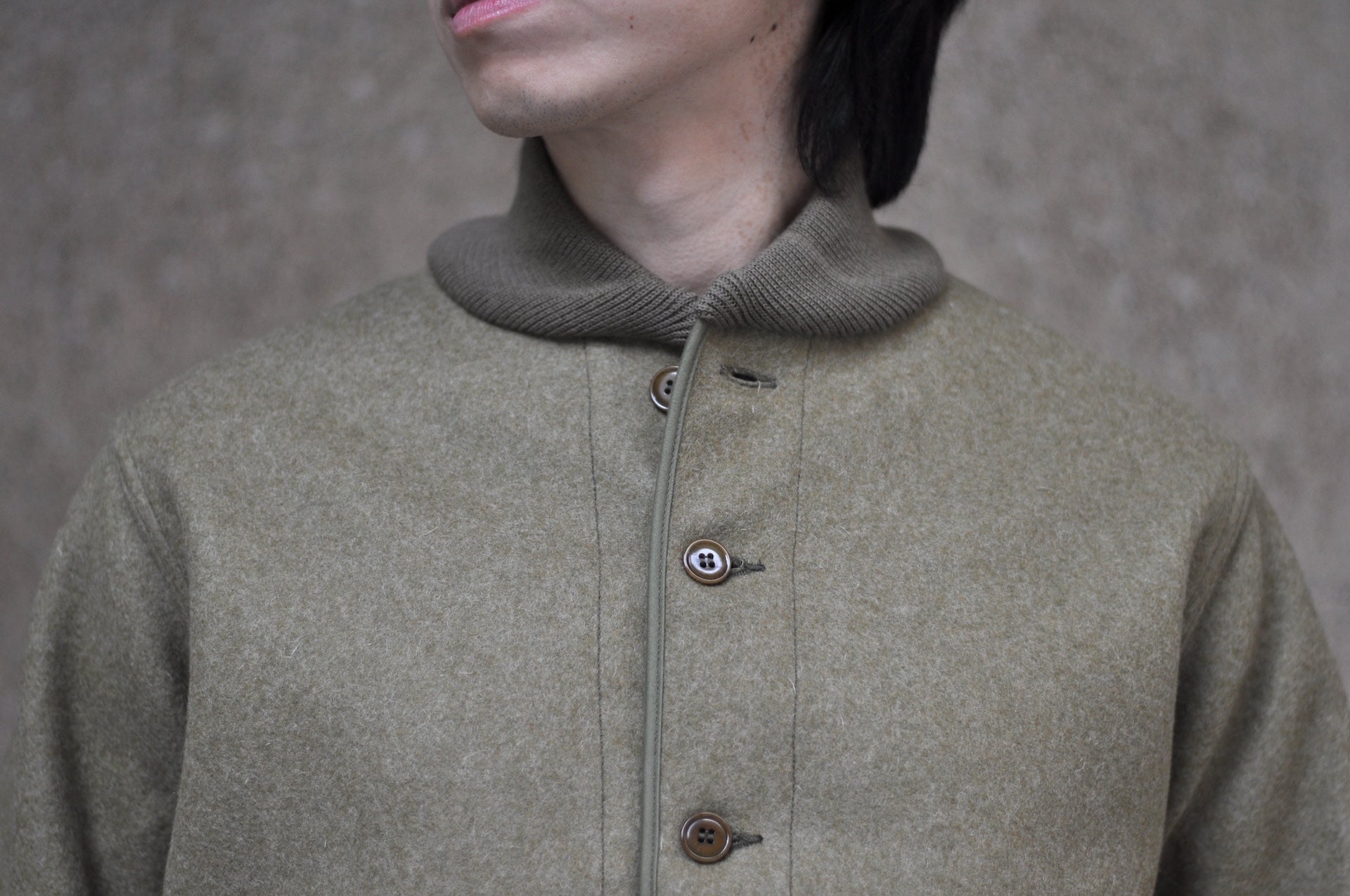 Warehouse Co "Civilian Version" A-1 Melton Wool Jacket (Vintage Olive)
