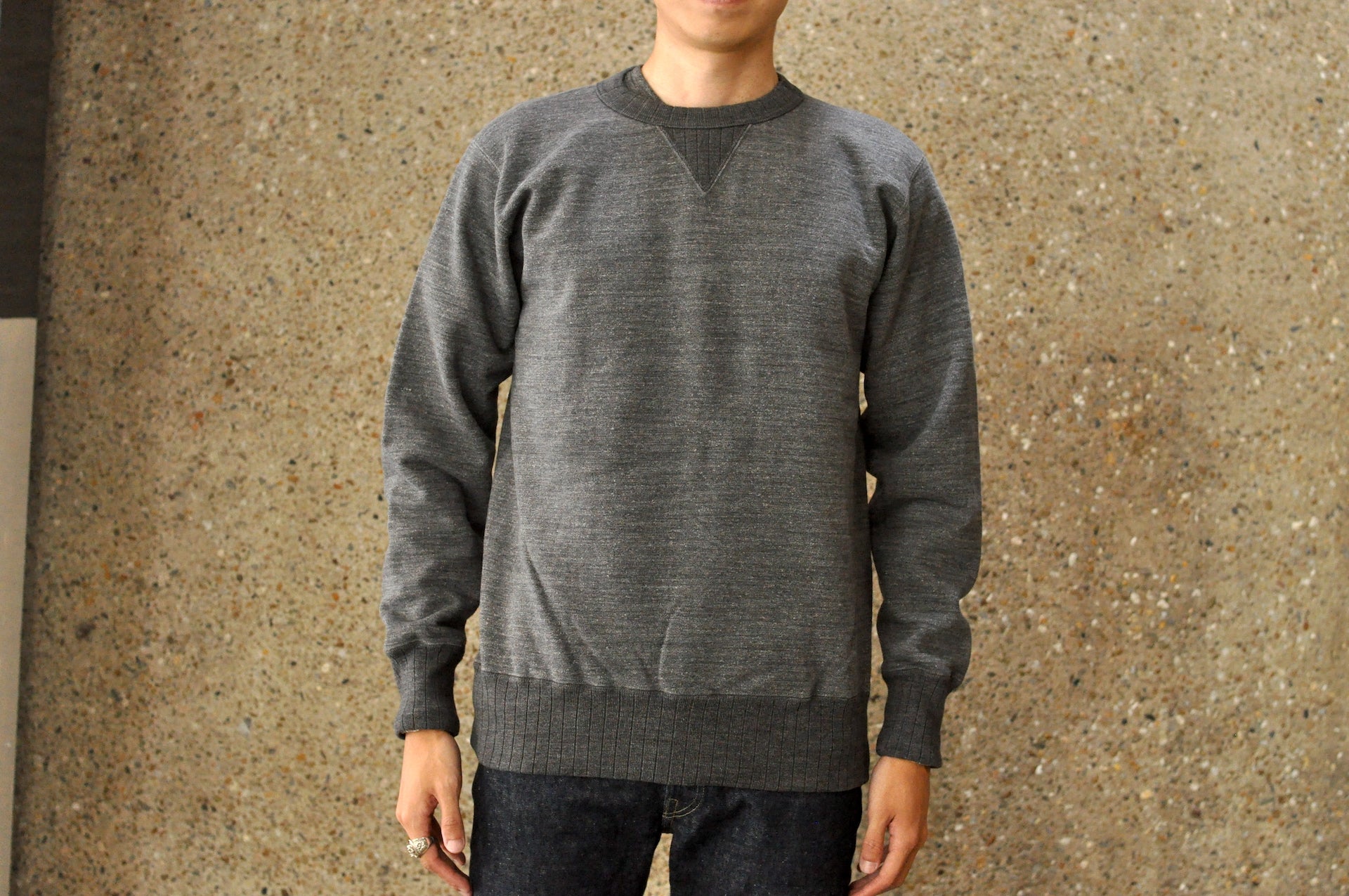 Studio D'Artisan 12oz 'Suvin Gold' Loopwheeled Sweatshirt (Heather Ink)