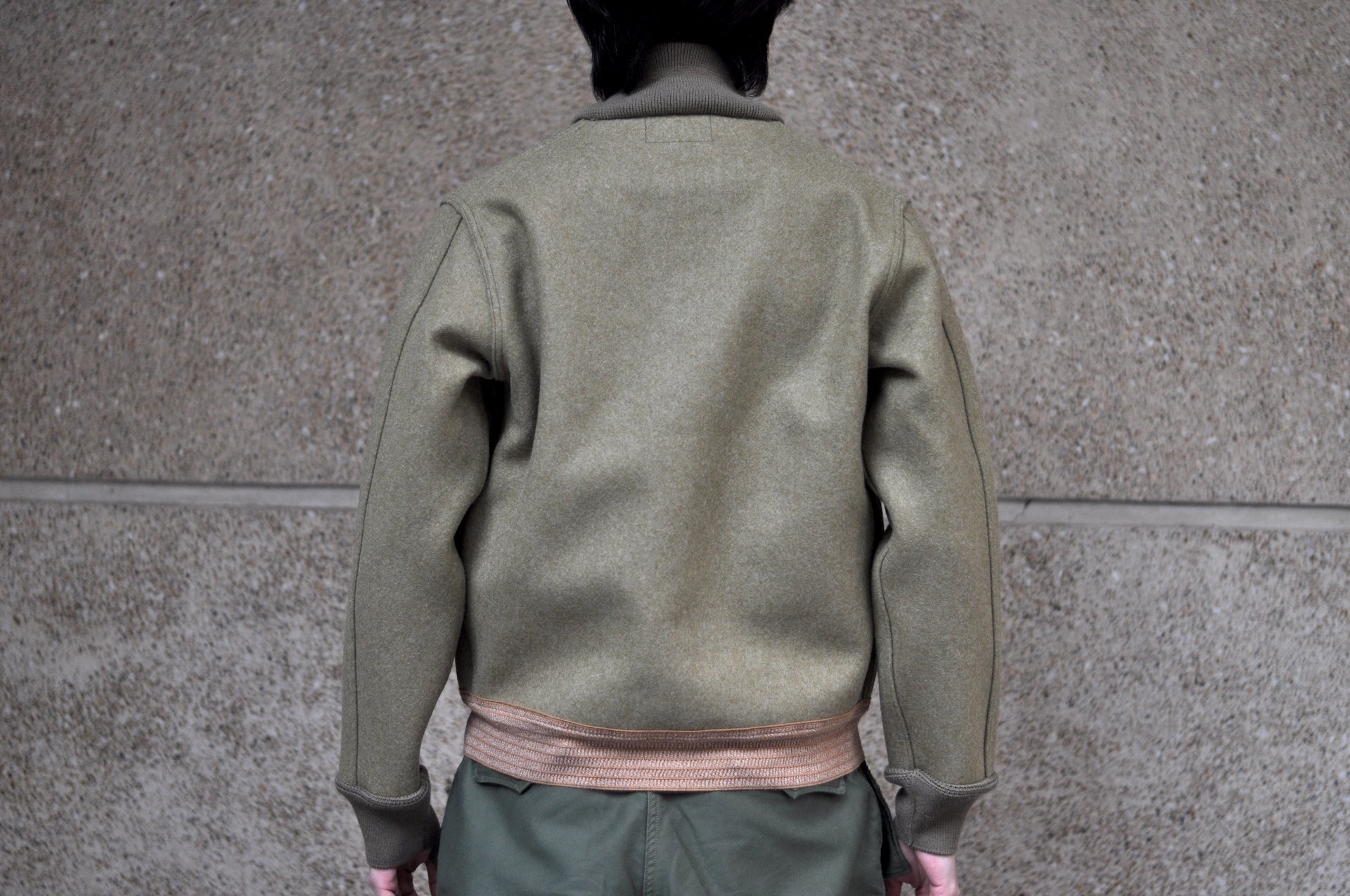 Warehouse Co "Civilian Version" A-1 Melton Wool Jacket (Vintage Olive)