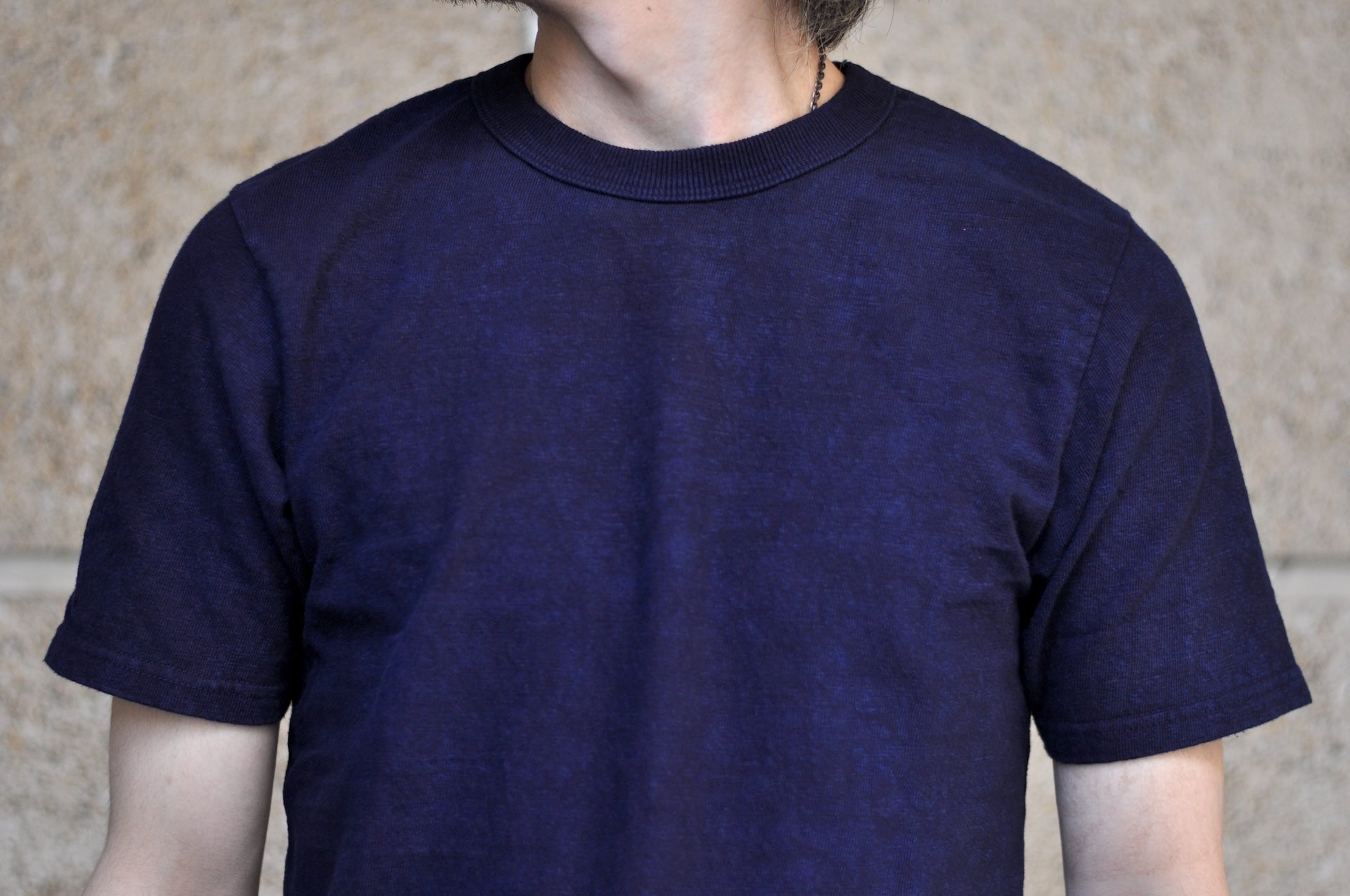 UES 9.5oz "NO.8 Slub Nep" Heavyweight Plain Tee (Grand Indigo)