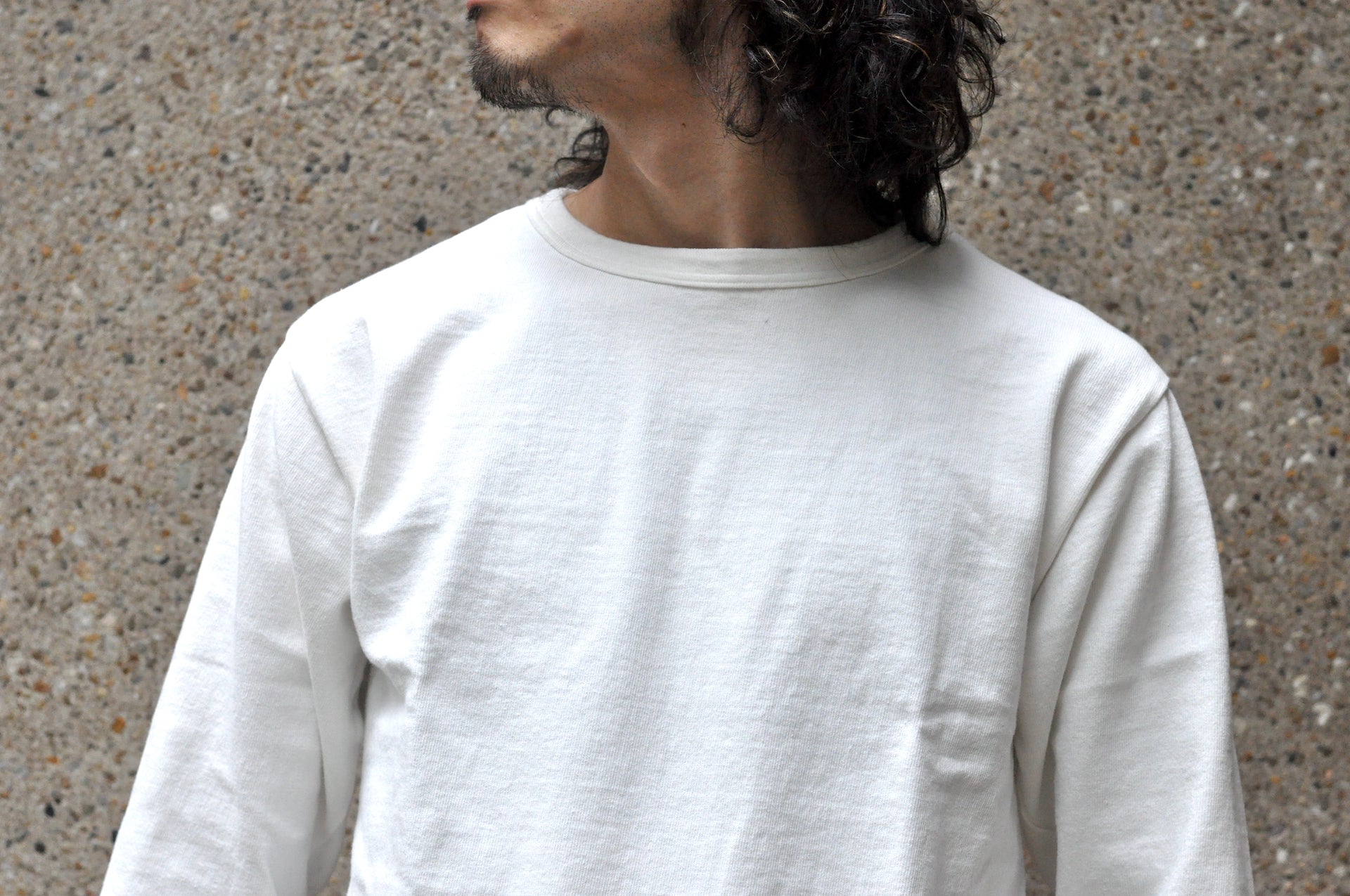 Dubble Works 9oz "Ultra-Heavy" Loopwheeled L/S Tee (White)