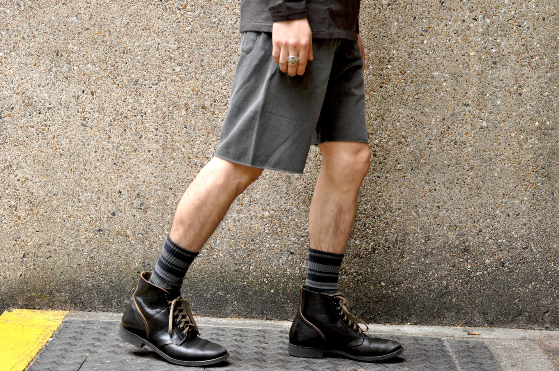 Dubble Works Tubular 'Pigment Dyed' Sweat Shorts (Sumi Black)