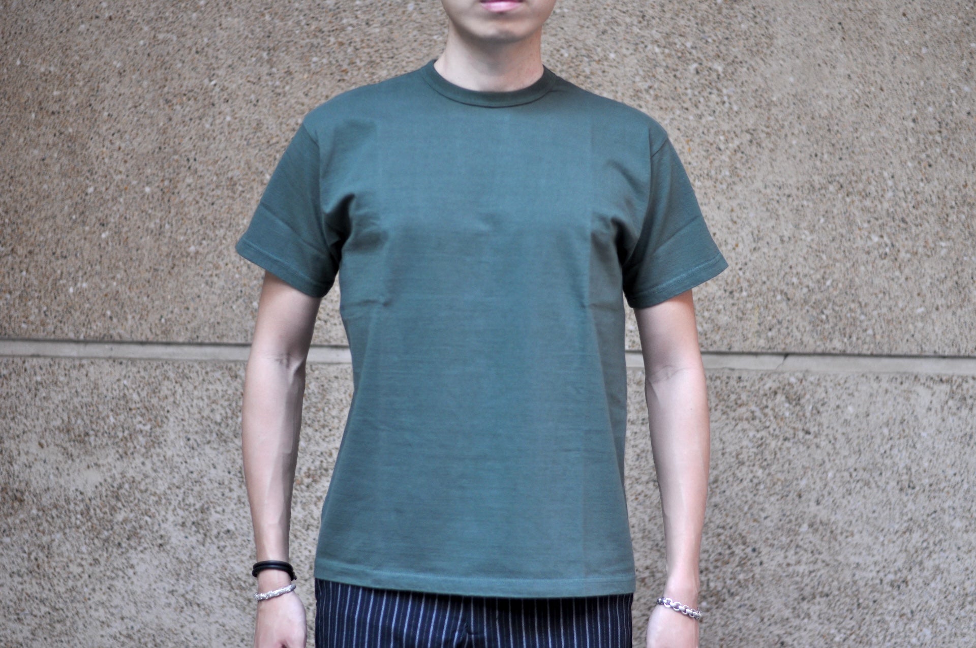 Samurai 8.5oz Loopwheeled "Overseas-Edition" Plain Tee (Moss Green)