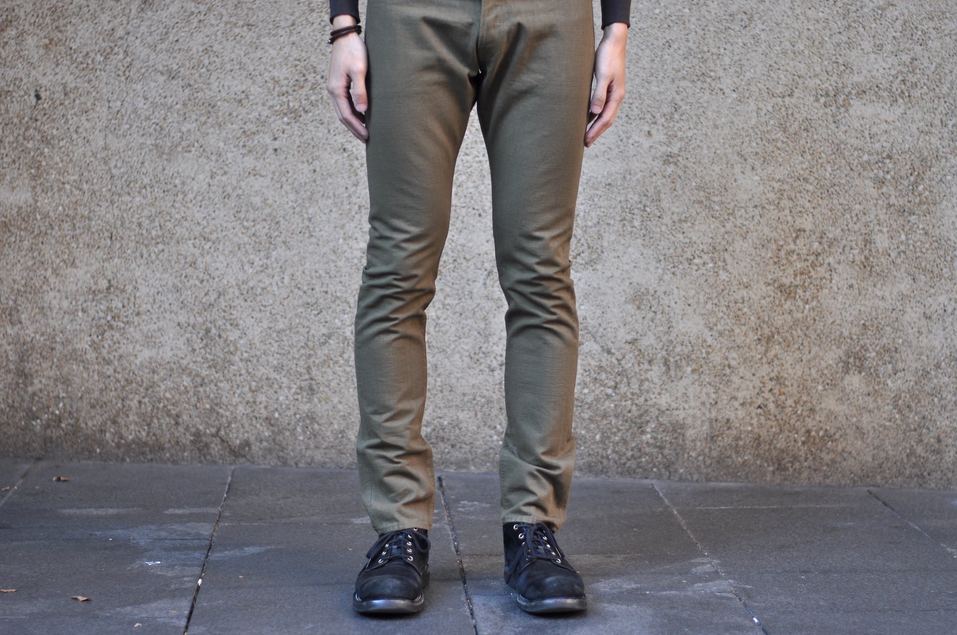 Pure Blue Japan 13.5oz Duck Canvas Trousers (Olive)