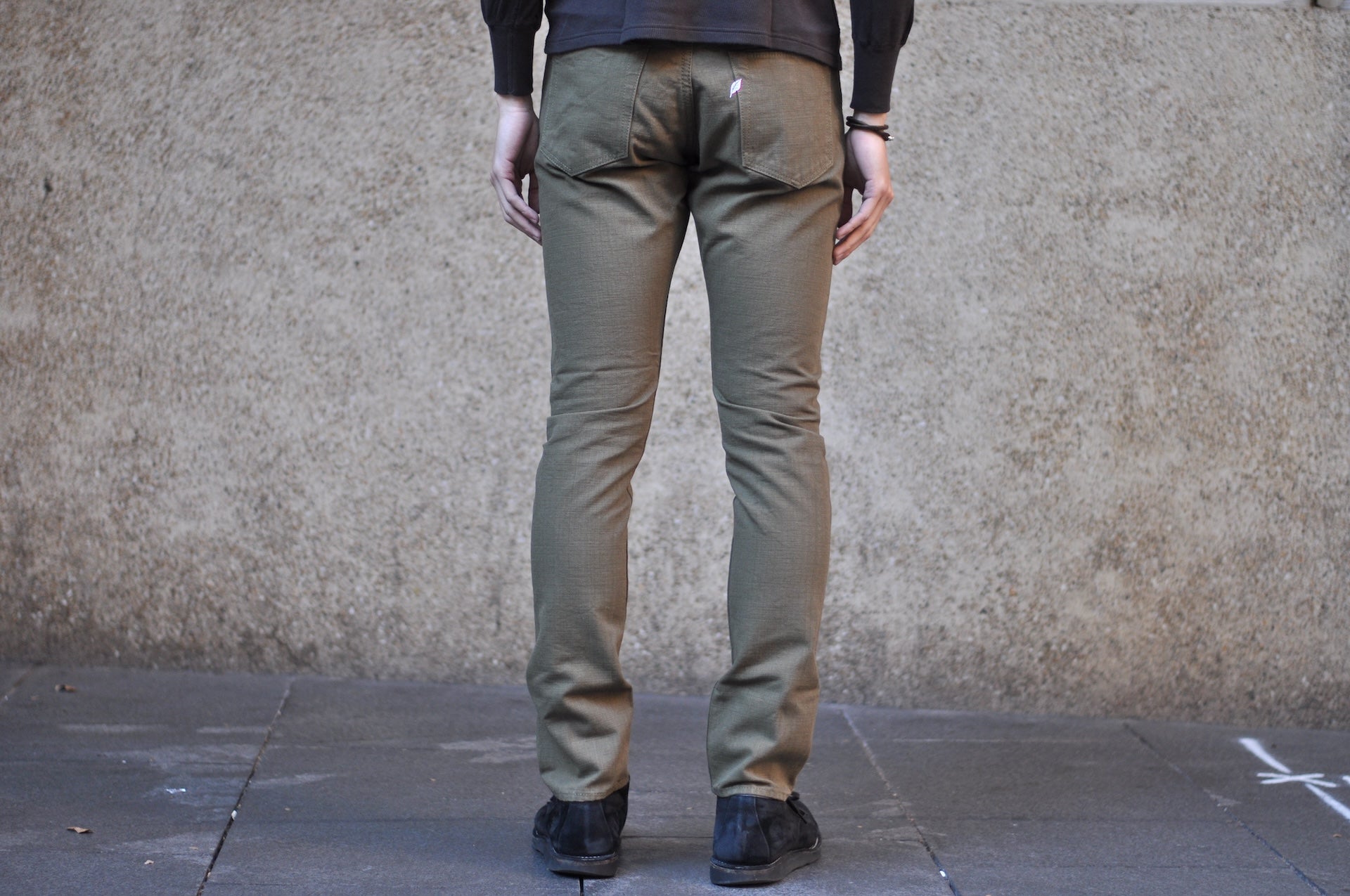 Pure Blue Japan 13.5oz Duck Canvas Trousers (Olive)