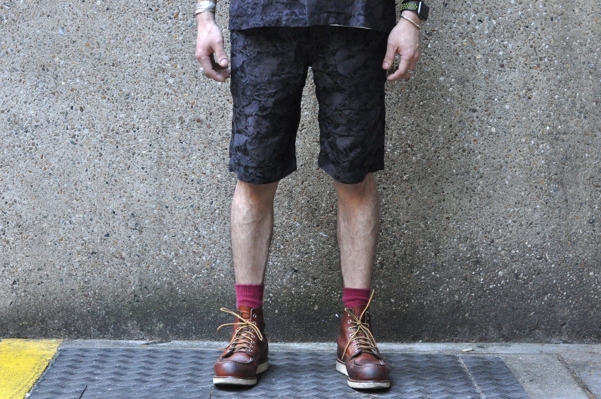 Studio D'Artisan "Hundred Tigers" Aloha Shorts (Kurozome)