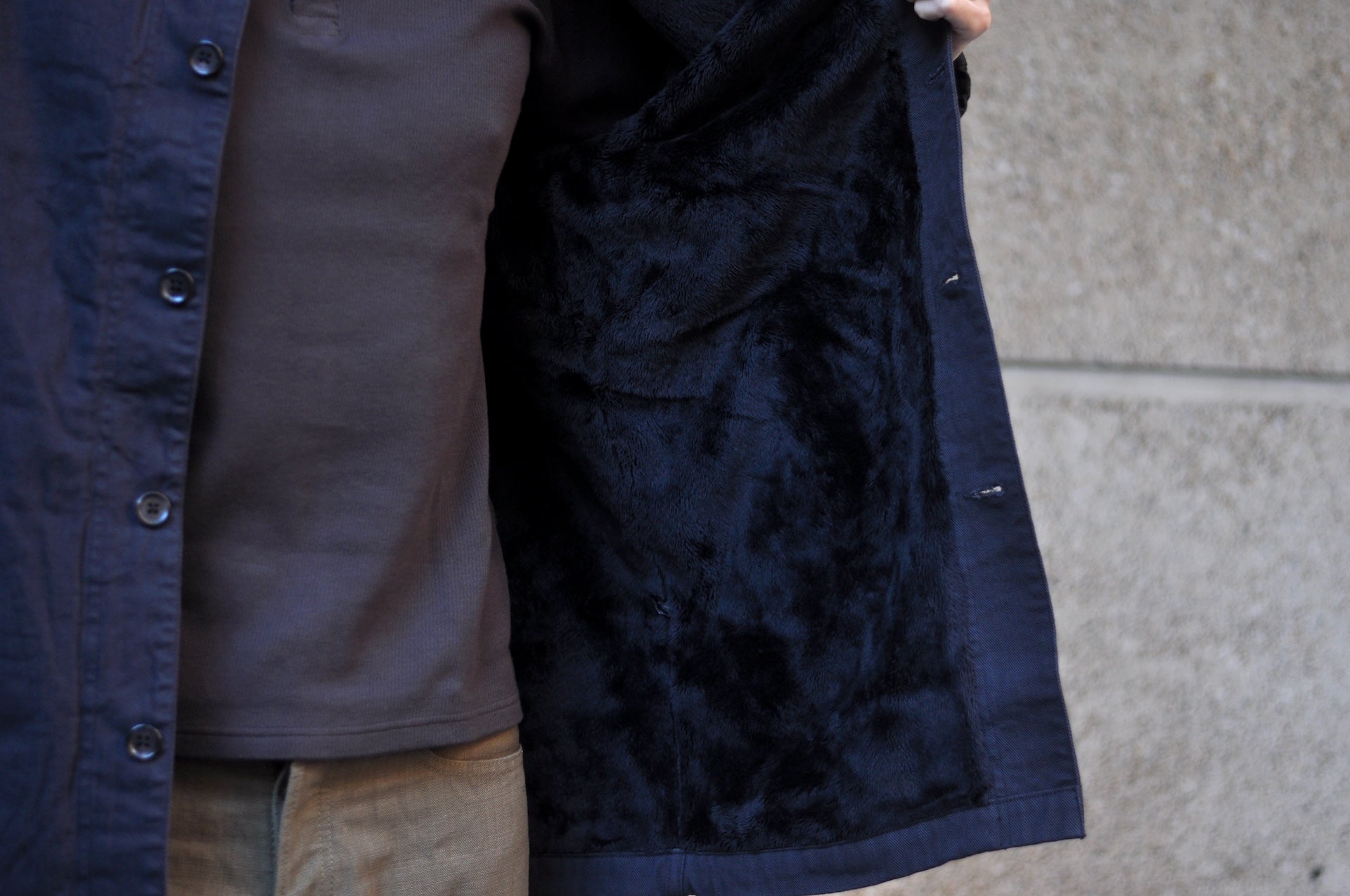 Pure Blue Japan Denim BOA Jacket (Black)