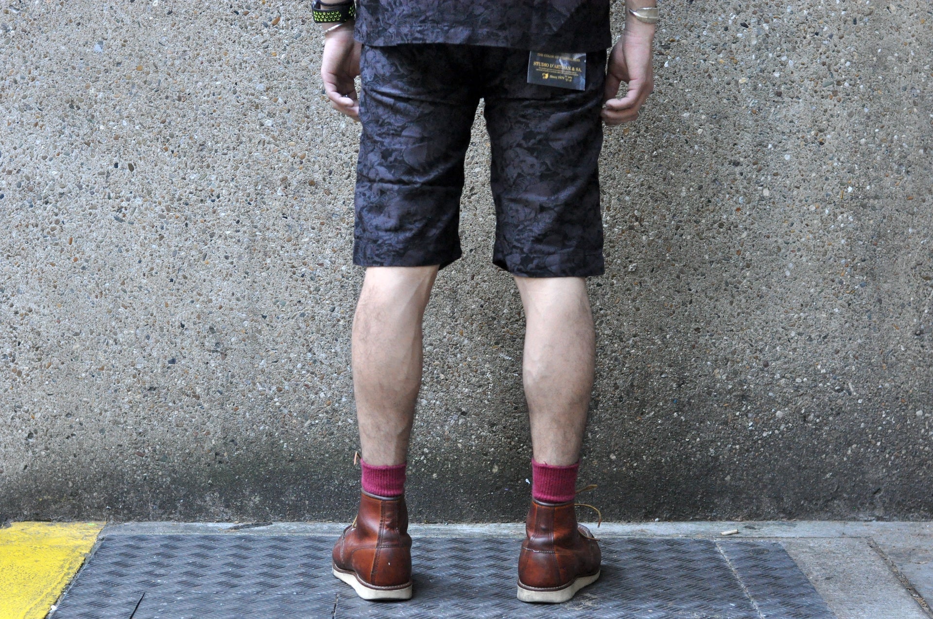 Studio D'Artisan "Hundred Tigers" Aloha Shorts (Kurozome)