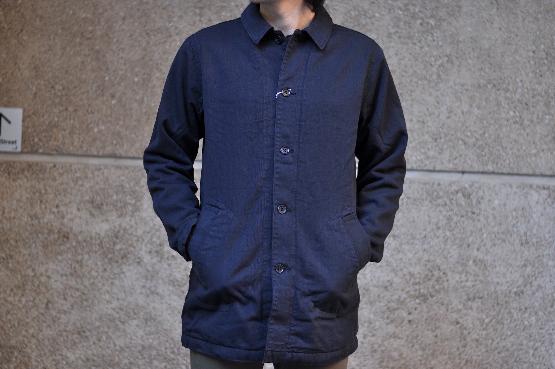 Pure Blue Japan Denim BOA Jacket (Black)