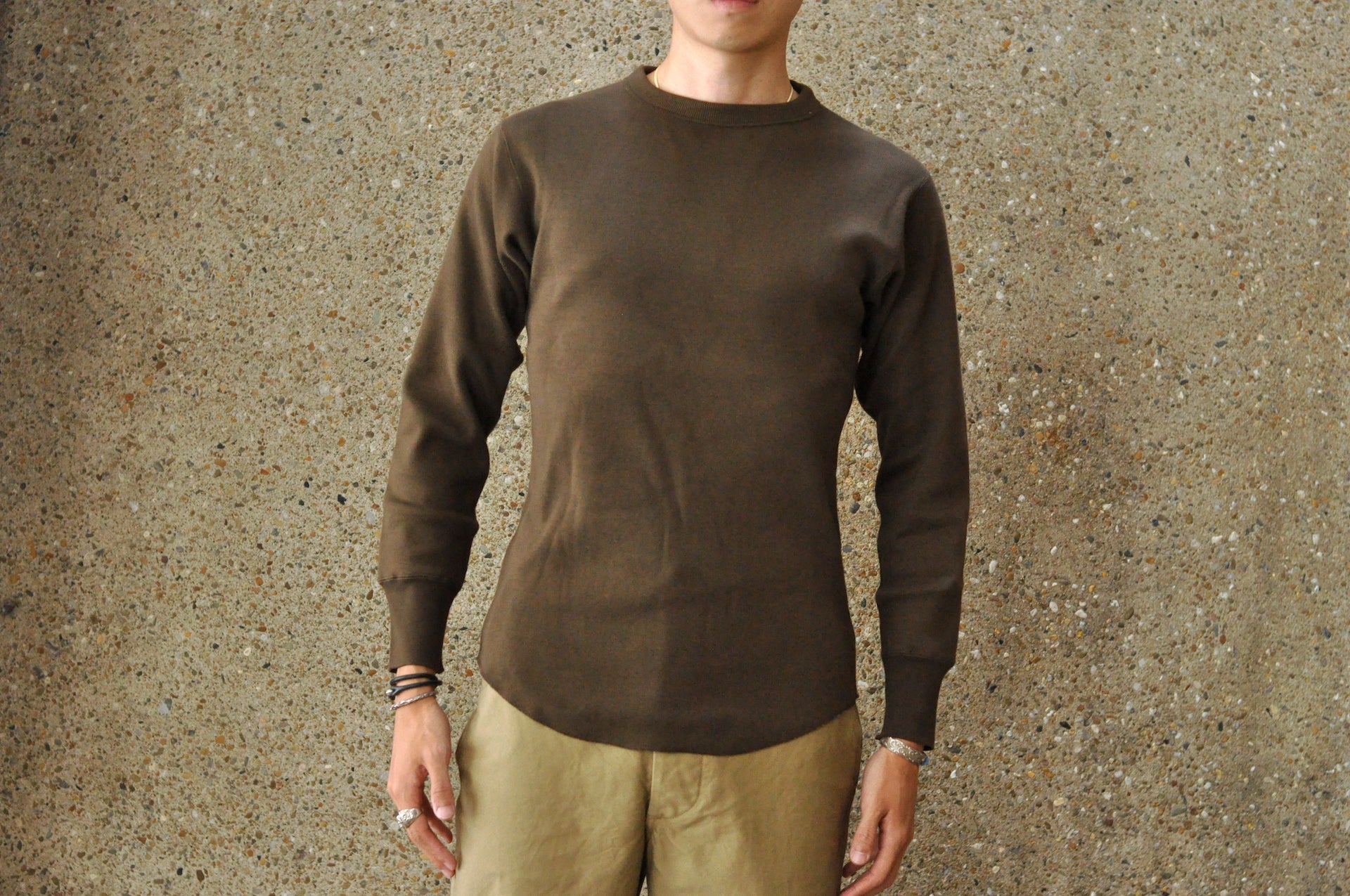 Freewheelers "Crew Neck Type" L/S Underwear (Dark Olive)