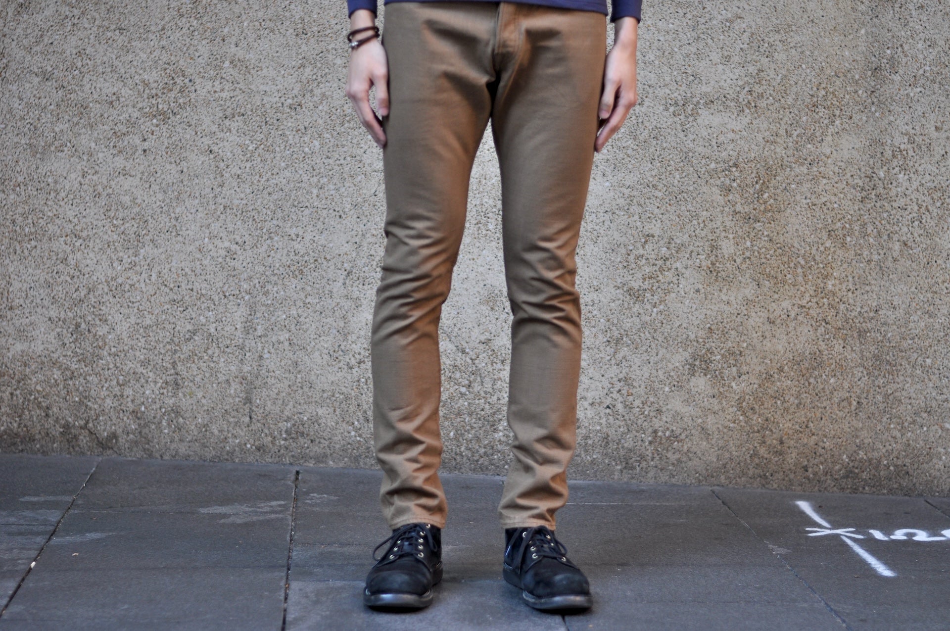 Pure Blue Japan 13.5oz Duck Canvas Trousers (Khaki)