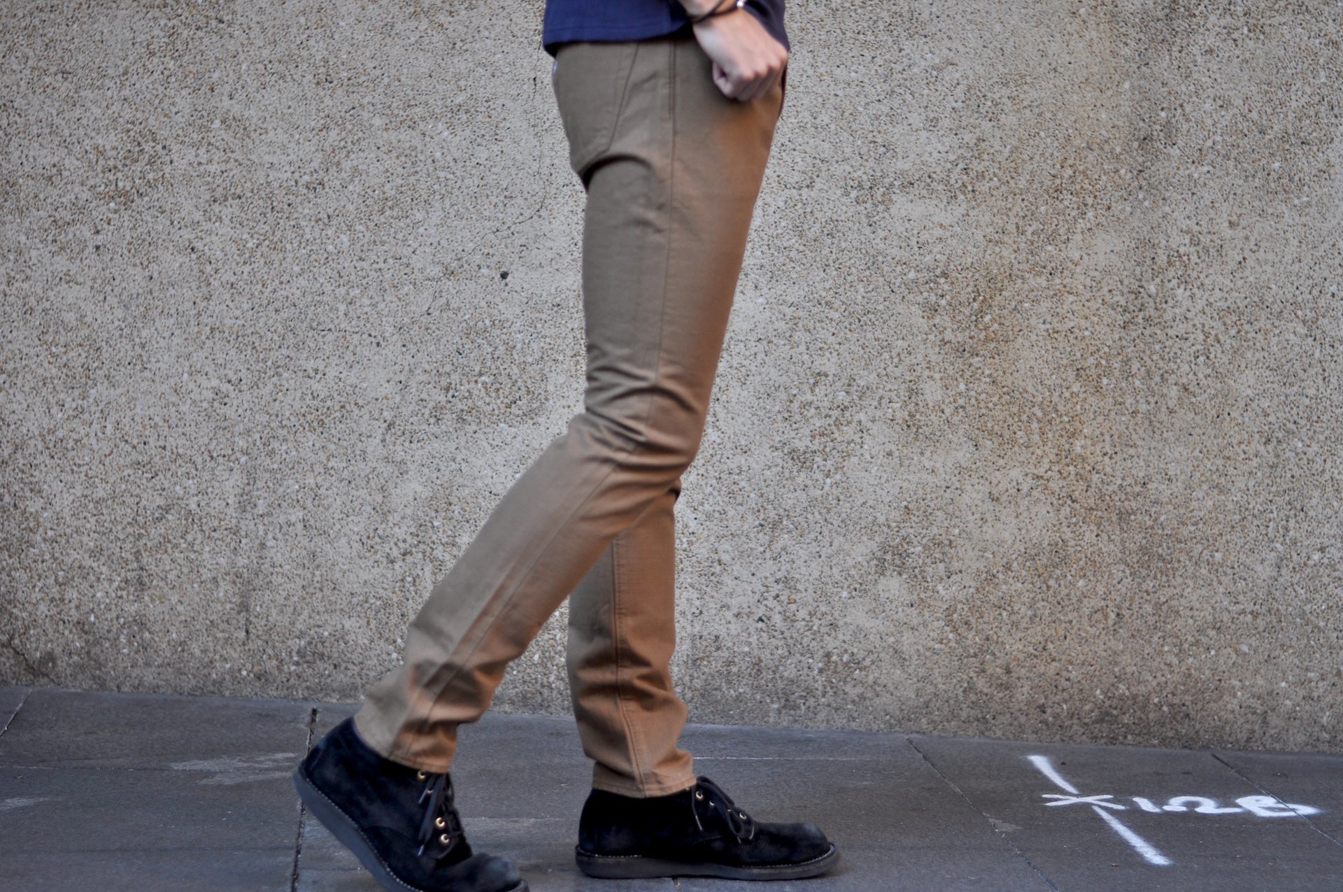 Pure Blue Japan 13.5oz Duck Canvas Trousers (Khaki)