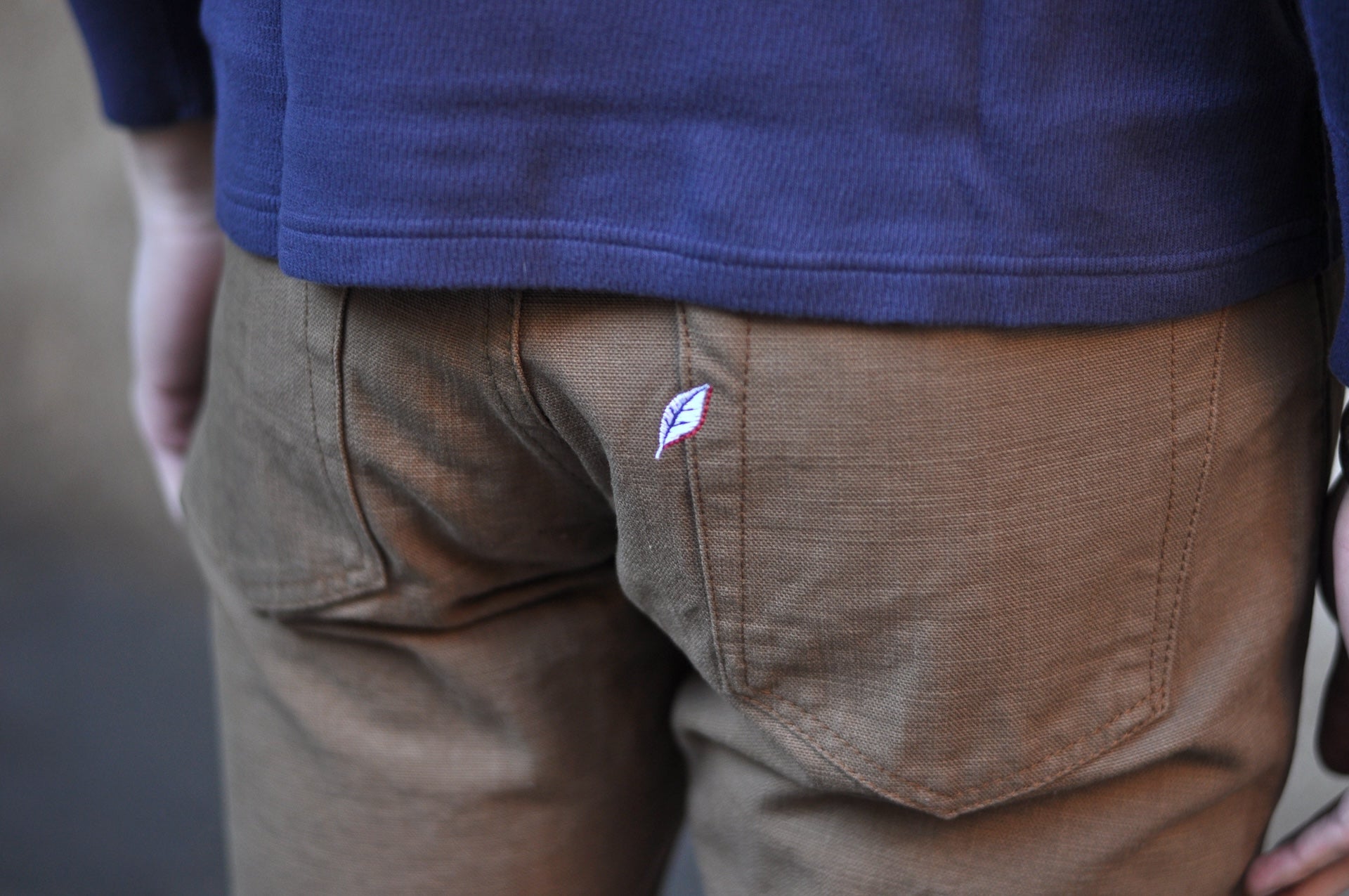 Pure Blue Japan 13.5oz Duck Canvas Trousers (Khaki)