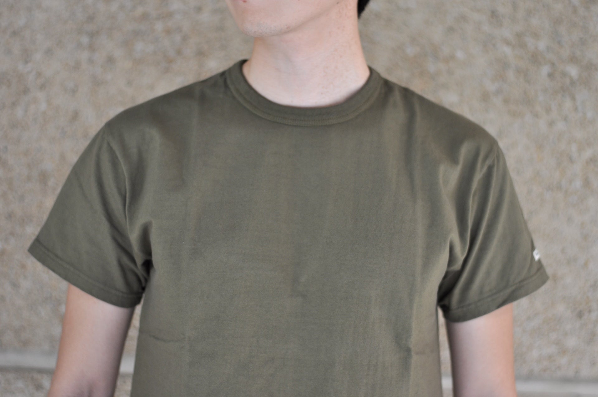 The Flat Head 24 Version 9oz Loopwheeled Plain Tee (Olive)