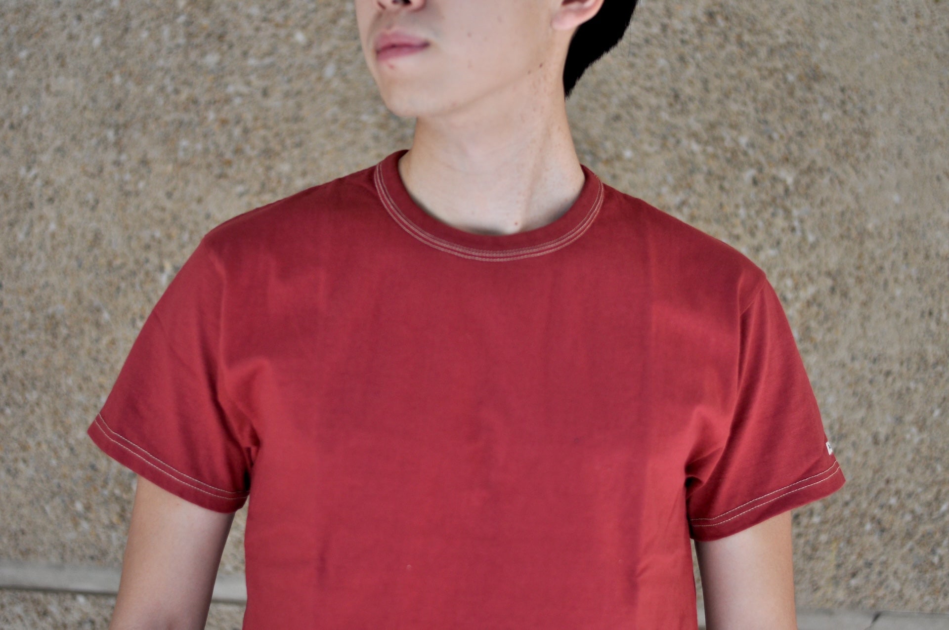 The Flat Head 24 Version 9oz Loopwheeled Plain Tee (Burgundy)