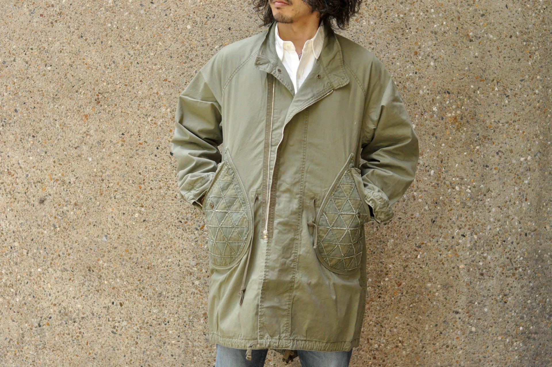 Maru Sankaku Peke by SDA "Tsugihagi" Fish Tail Military Parka