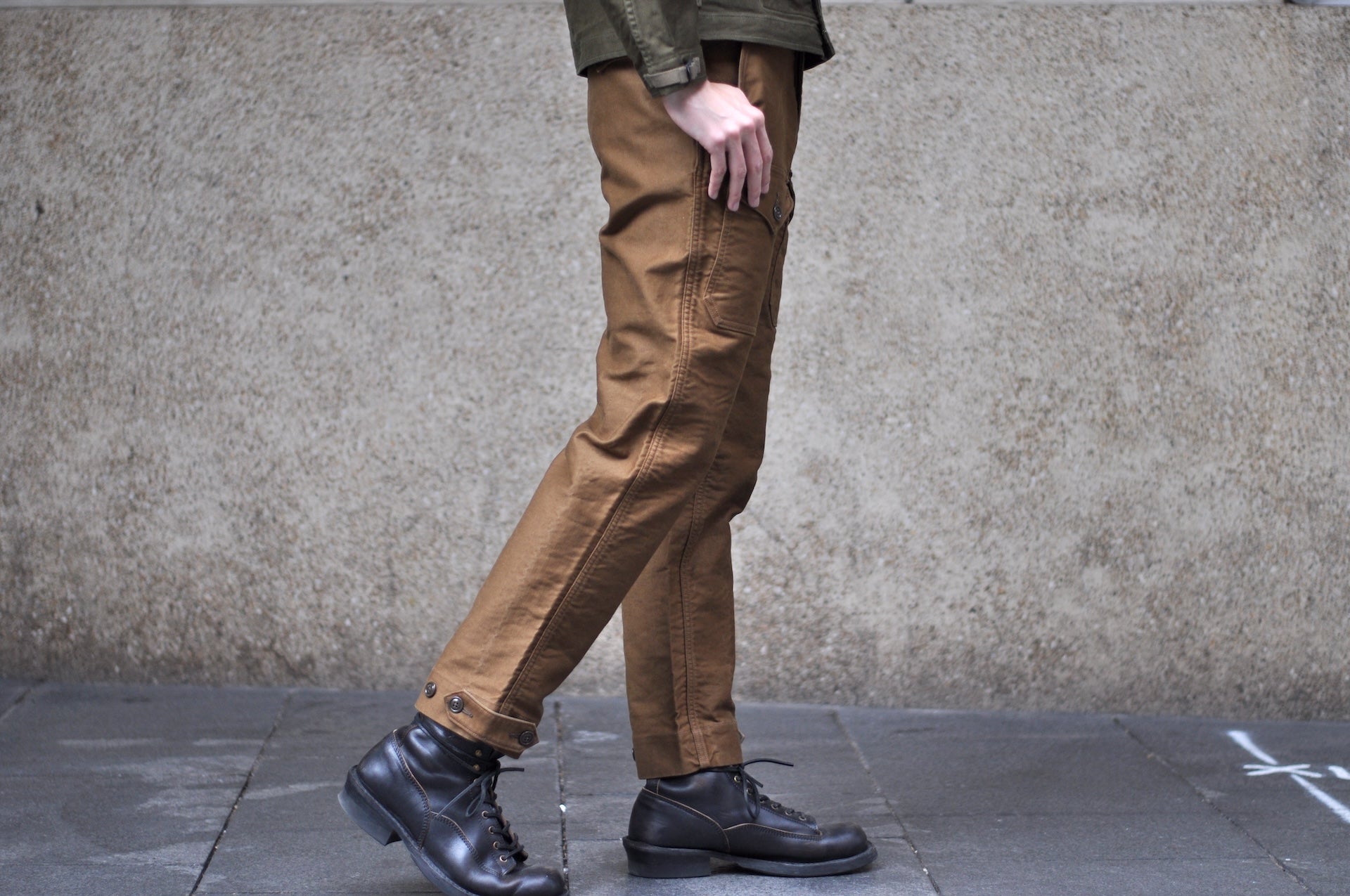 Freewheelers Heavyweight Jungle Cloth "S-8 Aviators' Trousers" (Sepia Brown)