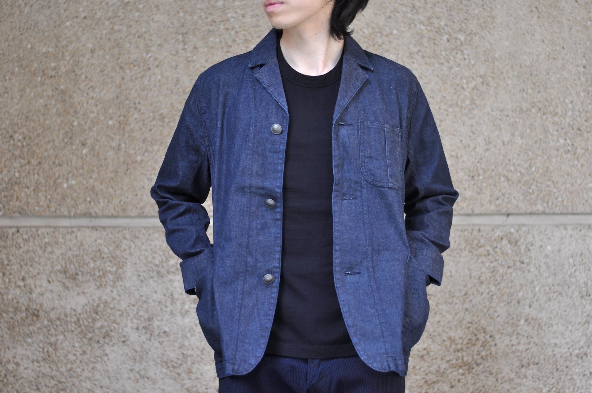 Pure Blue Japan 11oz Stretch Denim Tailored Jacket (Indigo)