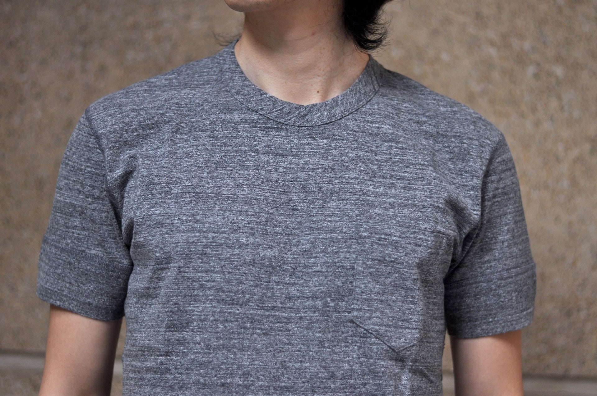 Pure Blue Japan 6.5oz "Signature" Pocket Tee (Dark Heather Gray)
