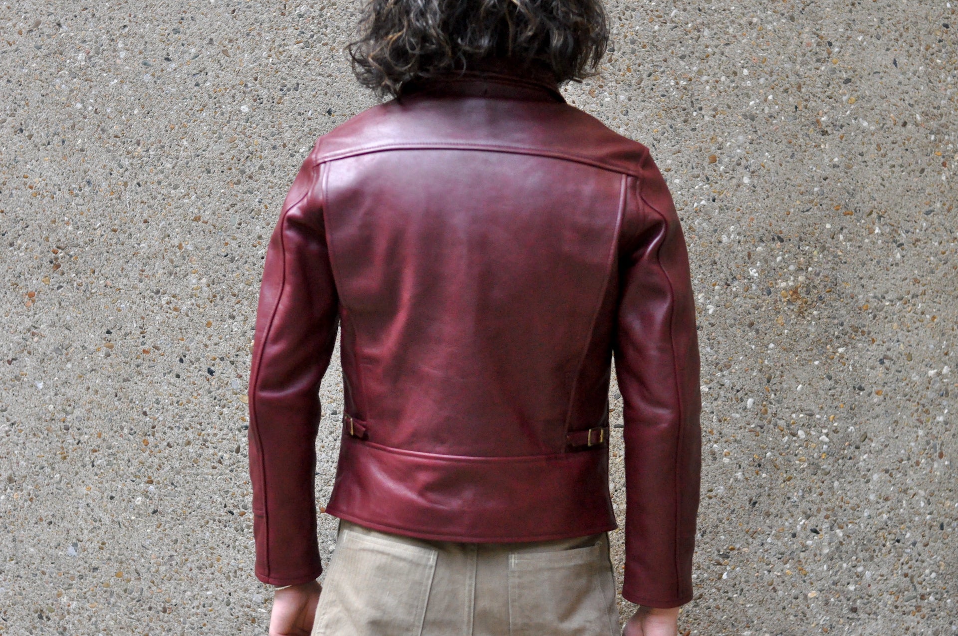 The Flat Head Horsehide 40s Single Sport Jacket (Wine Tea-cored)